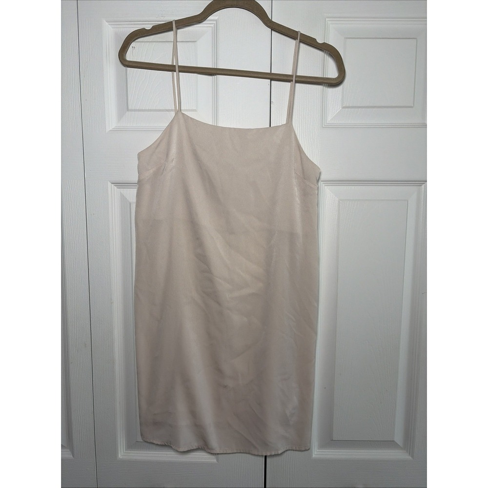 Silence + Noise Mini Slip Dress Womens Size XS Pink Y2K Satin Spaghetti Strap